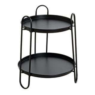 Table D'appoint Design "amita" 50cm Noir Laqué