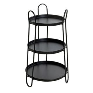 Table D'appoint 3 Niveaux Déco "regina" 72cm Noir