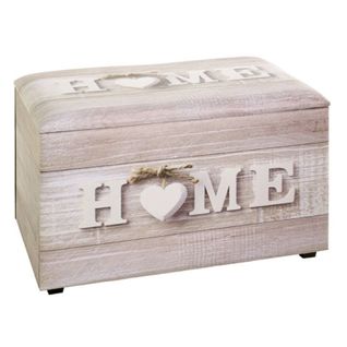 Coffre De Rangement Vintage "home" 65cm Naturel