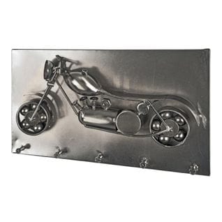 Patère Murale Vintage "chopper" 35cm Argent