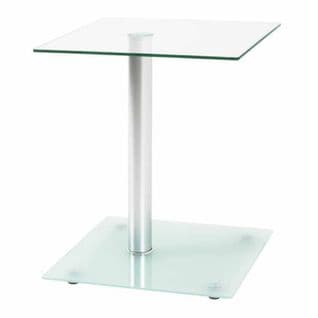 Table D'appoint En Verre "nolan" 52cm Transparent