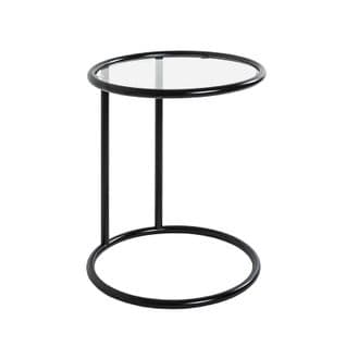 Table D'appoint Verre "blaise" 55cm Noir