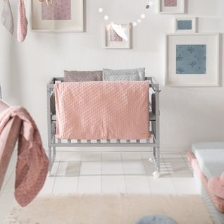 Parure De Lit Bébé 70x140 : Housse De Couette + Taie D'oreiller En Coton Bio Rose - Lil Planet