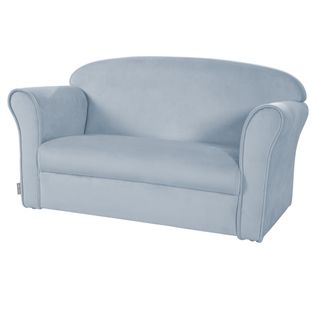 Canapé Enfant "Lil Sofa" Avec Accoudoirs - Rembourré De Velours Bleu Clair