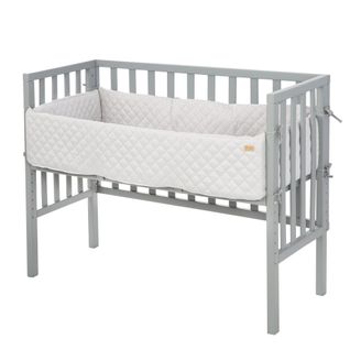 Lit Cododo "roba Style" 2en1 + Matelas + Tour + Barrière - Gris