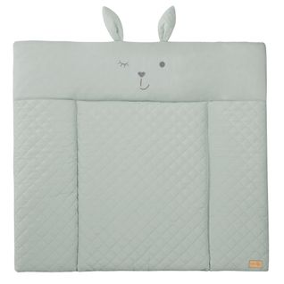 Matelas À Langer "roba Style" Avec Visage De Lapin - 85x75 - Frosty Green