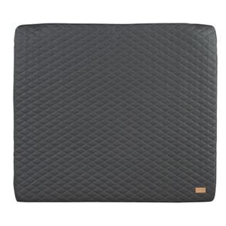 Matelas À Langer Matelassé 75 X 85 Cm Imperméable En Cuir Pu Anthracite - Luxe Graphite