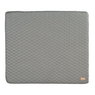 Matelas À Langer Matelassé 75 X 85 Cm Imperméable En Cuir Pu Gris Foncé - Luxe Stone