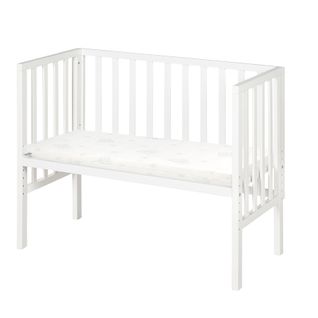 Lit Cododo 45 X 90 Avec Matelas Respirant Et Barrière En Toile - Blanc