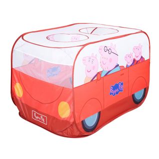 Tente De Jeu Pour Enfant Peppa Pig - Tente Pop Up En Forme De Voiture - Rouge - Blanc