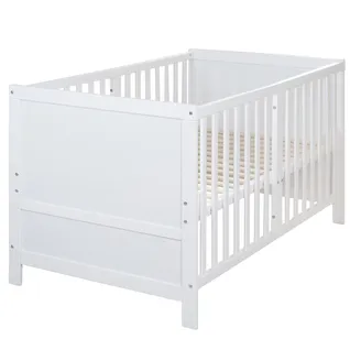 Lit Bébé Évolutif 70x140 cm Easy Sleep - Coins de Transformation Inclus - Bois Blanc