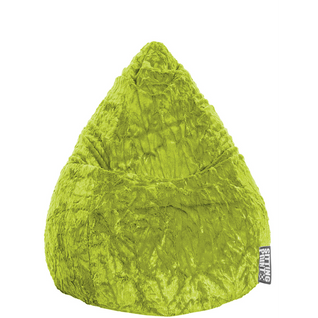 Pouf poire Fluffy Vert Anis Xl