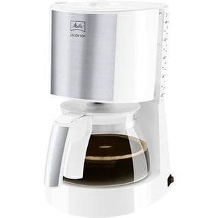 Cafetiere Enjoy Top Glass Blanc/acier Brossé 1017-03