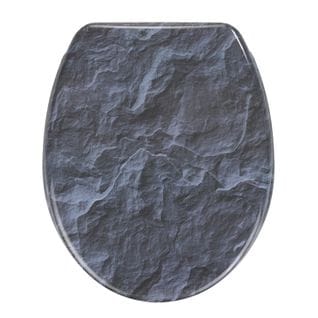 Abattant Wc En Duroplast Design Slate - Gris Anthracite