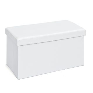 Pouf avec Coffre de rangement SETTO Blanc