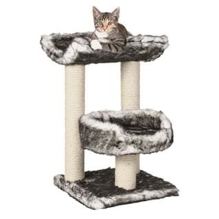 Arbre À Chat Isaba En Peluche 62 Cm Noir Et Blanc