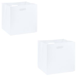 Lot De 2 Boîtes De Rangement Felt, En Feutrine Blanc