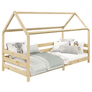 Lit Cabane Fina 90 X 190 Cm, En Pin Massif Naturel