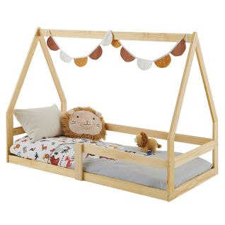 Lit Cabane Lusia 80 X 160 Cm, En Pin Massif Naturel