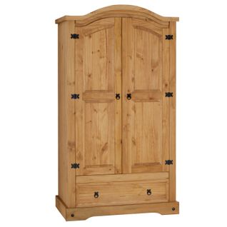 Armoire En Pin Salsa Style Mexicain, Avec 2 Portes Et 1 Tiroir