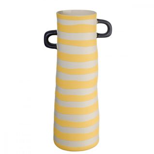 Vase Rayu Rayé H28cm Jaune