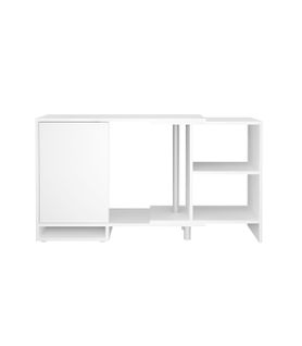 Unité De Rangement Modulaire D'angle Avec Étagère Ouverte Blanc