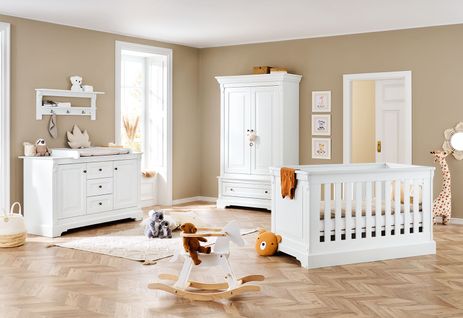 Ensemble Chambre Bébé « emilia » Extra Large, Étagère Murale Incluse, à 4 Éléments