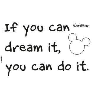 Stickers Citation Walt Disney -you Can Do It-