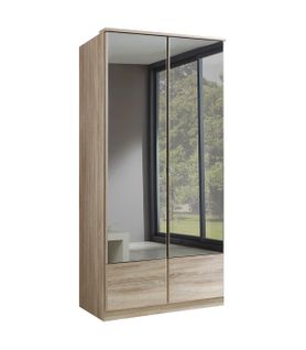 Armoire 2 Portes Miroir - L91 Cm