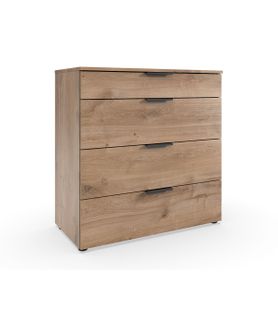 Commode 4 Tiroirs Avec Poignées En Métal - L81 Cm