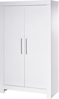 Armoire Bébé 2 Portes Bois Blanc Nordic White L 109 X H 189 X P 53 Cm