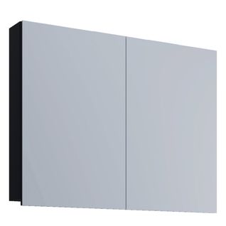 Armoire De Toilette Vcb1 Noir avec Miroir 80cm