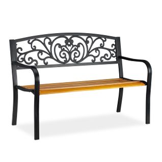 Banc Rustique Pour Jardin En Métal, Bois