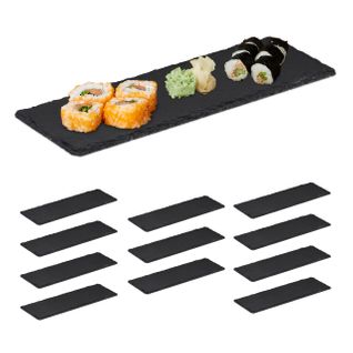 Assiette En Ardoise 30x10 Cm Lot De 12