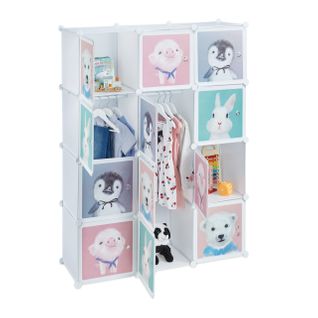 Armoire Enfant Modulable 8 Cubes Blanc