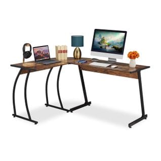 Bureau D’angle Effet Bois De Noyer