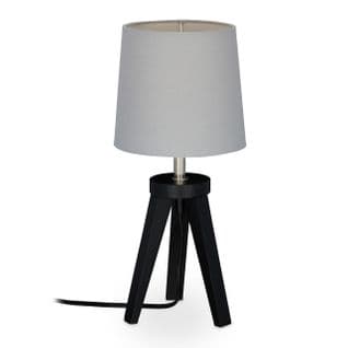 Lampe De Chevet À 3 Pieds Noir/gris