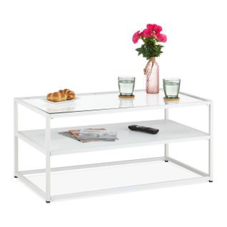 Table Basse Blanche Et Transparente