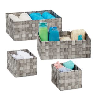 Panier Tressé Rangement En Lot De 4