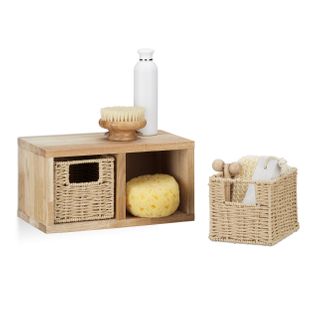 Etagere Cube Rangement Panier Amovible