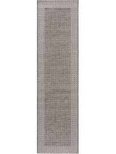 Tapis De Couloir Extérieur et Intérieur River Beige/bleu 67x240 Cm