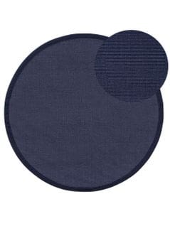 Tapis Sisal Sana Bleu  150 Cm Rond