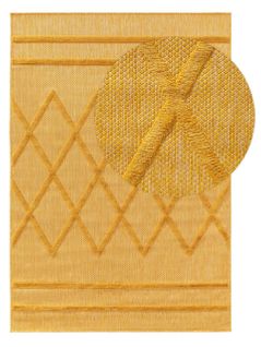 Tapis D'extérieur et Intérieur Bonte Jaune 80x150 Cm