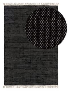 Tapis Fabriqué À Partir De Matériaux Recyclés Tom Noir 160x230 Cm