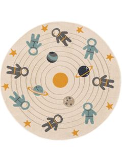 Tapis Enfant Apollo Crème  120 Cm Rond