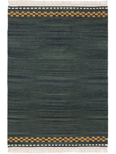 Tapis De Laine Jivan Vert Foncé 200x300 Cm