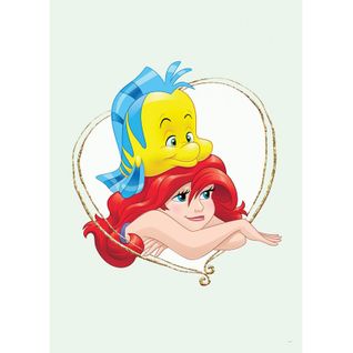 Poster Disney La Petite Sirène - Ariel Et Polochon Portrait 50 Cm X 70 Cm