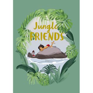 Poster Disney Le Livre De La Jungle - Mowgli Et Baloo Les Amis De La Jungle 50 Cm X 70 Cm