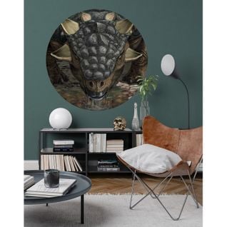 Poster Autocollant Forme Ronde Dinosaure Tarchia - 125 Cm