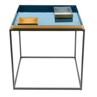 Table D'appoint Design "famosa" 40cm Bleu